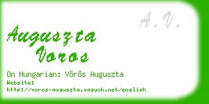 auguszta voros business card