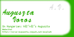 auguszta voros business card